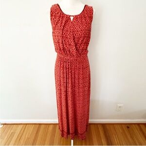 Garnet Hill Women Sleeveless Maxi Dress Small Boho Casual Beach Coastal Stretch